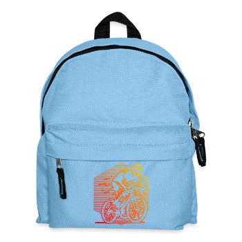 Klassisches Roadbike Motiv - Kinder Rucksack - Hellblau - Vorne