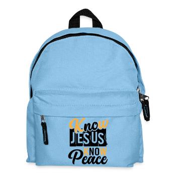 Know Jesus Know Peace – Peace in Christ - Kids' Backpack - light blue - Front