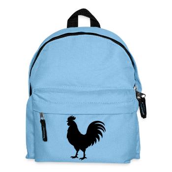 Silhouette du coq - Sac à dos Enfant - bleu clair - Devant