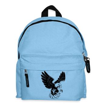 Adler im Angriff – Tattoo Stil - Kinder Rucksack - Hellblau - Vorne
