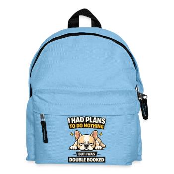 Doppelt gebuchter Bulldog-Nichts-Abschlag - Kinder Rucksack - Hellblau - Vorne
