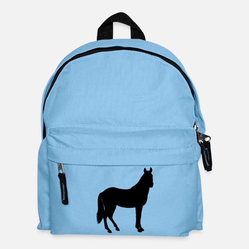 Pferd - Kinder Rucksack - Hellblau