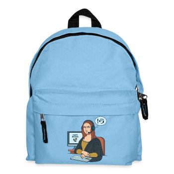 Mona Lisa Agent Humor Office Everyday - Kids' Backpack - light blue - Front