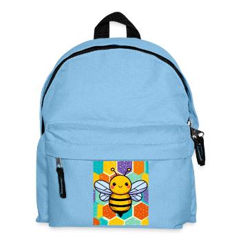 Biene - Kinder Rucksack - Hellblau - Vorne
