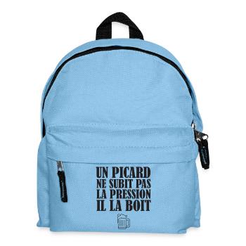 Un Picard Ne Subit Pas La Pression Il La Boit T... - Sac à dos Enfant - bleu clair - Devant