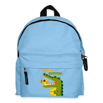 Alles in Butter: Alligator und Spatz - Kinder Rucksack - Hellblau - Vorne