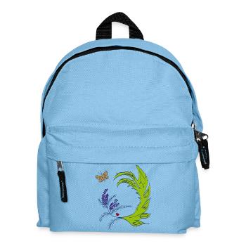 Lavendelkranz mit Schmetterling - Kinder Rucksack - Hellblau - Vorne