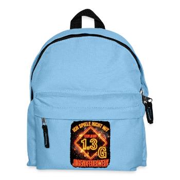 Pyro Explosiv Gefahrgut - Kinder Rucksack - Hellblau - Vorne