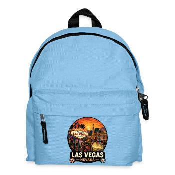 Las Vegas Nevada Sunset Vacation Design - Kids' Backpack - light blue - Front