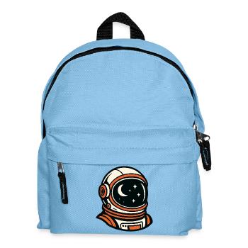 Astronaut am Nachthimmel - Kinder Rucksack - Hellblau - Vorne