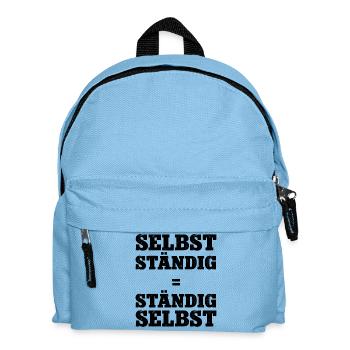 Selbstständig Selbstständigkeit Chef Werden Firma  - Kinder Rucksack - Hellblau - Vorne