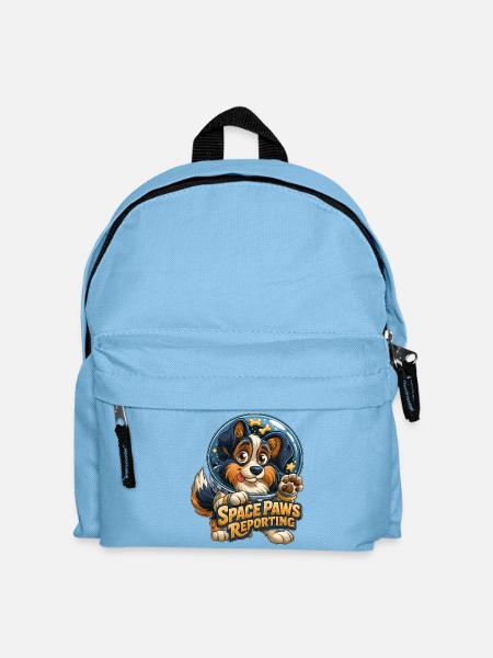 Kosmische Welpen-Weltpfoten-Design - Kinder Rucksack - Hellblau
