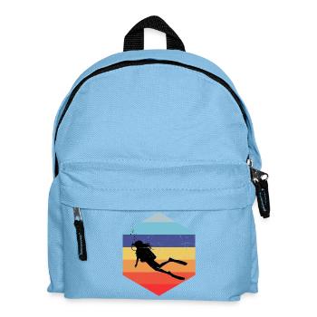 Geschenkidee für eine Freediverin mit Apnoetauchen - Kinder Rucksack - Hellblau - Vorne