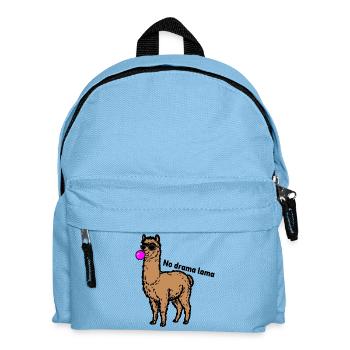 Cooles Lama - No drama lama - Kinder Rucksack - Hellblau - Vorne