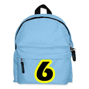 6 Symbole numérique - Sac à dos Enfant - bleu clair - Devant