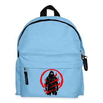 Schattenkrieger mit rotem Wirbel - Kinder Rucksack - Hellblau - Vorne