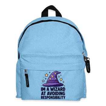 Wizard Avoiding Responsibility - Kinder Rucksack - Hellblau - Vorne