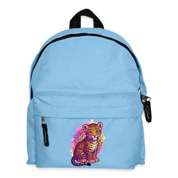 90er-Jahre-inspiriertes Tiger-Shirt Geburtstags-Leopardenhemd - Kinder Rucksack - Hellblau - Vorne