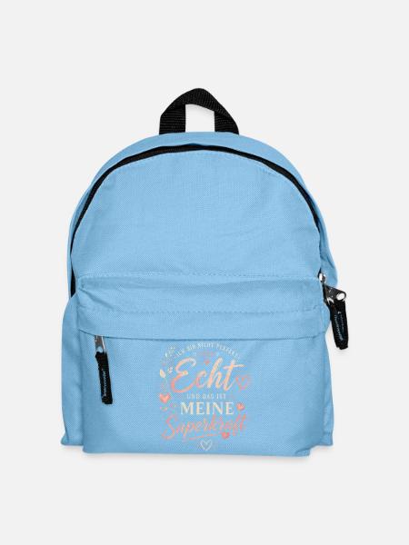 Echte Stärke: Unvollkommenheit ist Superkraft - Kinder Rucksack - Hellblau