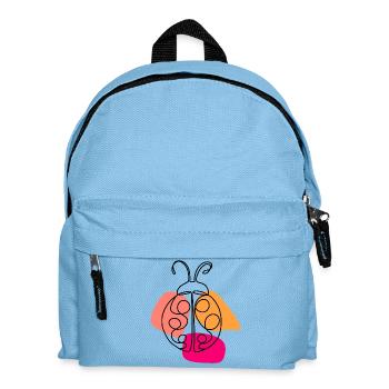 Hand Drawn One Line Ladybug - Kids' Backpack - light blue - Front