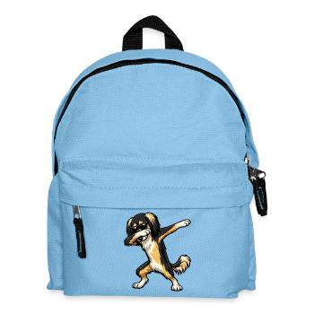 Dabbing Saluki in comic style - Kids' Backpack - light blue - Front