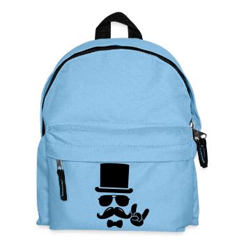 Moustache Groom boss retro hipster - Kids' Backpack - light blue - Front