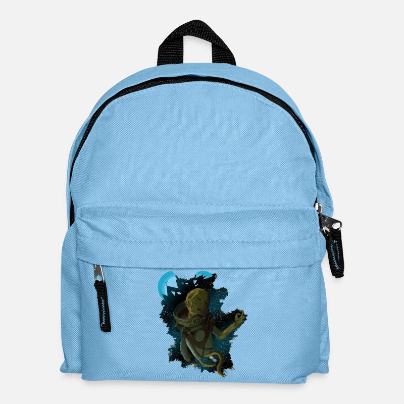Alien Tote in Space - Kinder Rucksack - Hellblau