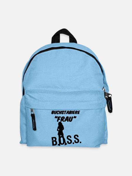 Frau Spruch Geschenk - Kinder Rucksack - Hellblau