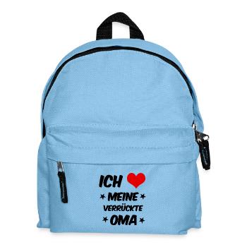 Baby und Kleinkind Motiv "HERZ" - NorisBabyTee - Kinder Rucksack - Hellblau - Vorne