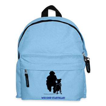 Hund am Ansatz - Kinder Rucksack - Hellblau - Vorne