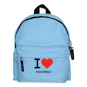 I love Christmas - Kids' Backpack - light blue - Front