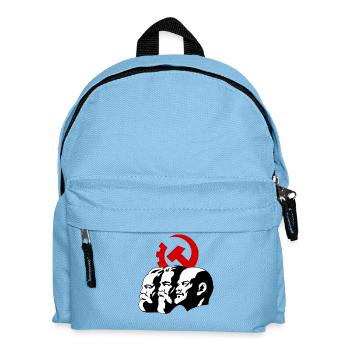 marx engels lenin revolution russia 1917 october - Kids' Backpack - light blue - Front