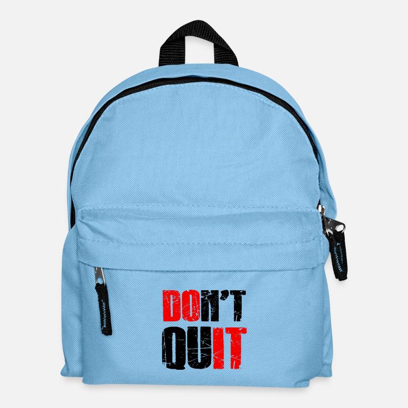 Do not quit - Nicht aufgeben! - Kinder Rucksack - Hellblau