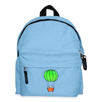 Cute Catcus Shirt With Cat Inside Of A Cactus Ball - Kinder Rucksack - Hellblau - Vorne