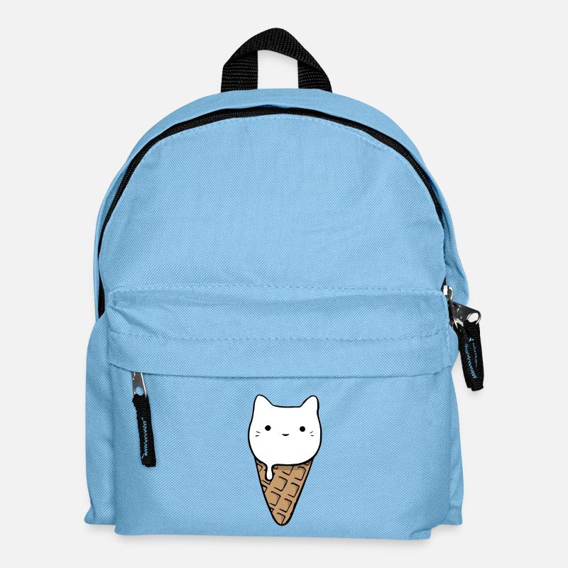 Crème glacée de chat mignon - Sac à dos Enfant - bleu clair