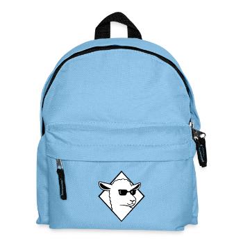 Cool sheep with sunglasses mowing wool - Kids' Backpack - light blue - Front