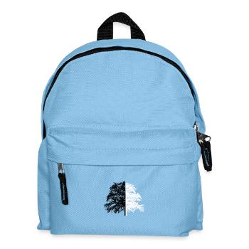 Baum Baum Schwarz Weiß Illusion - Kinder Rucksack - Hellblau - Vorne