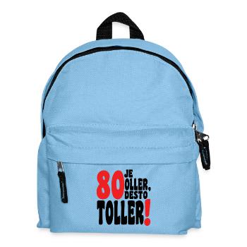 80 Je Oller Desto Toller - Kinder Rucksack - Hellblau - Vorne