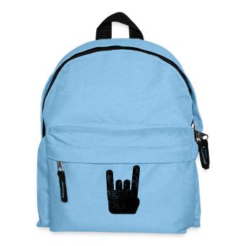 Frites Metal Hand Rock Metal Musique - Sac à dos Enfant - bleu clair - Devant