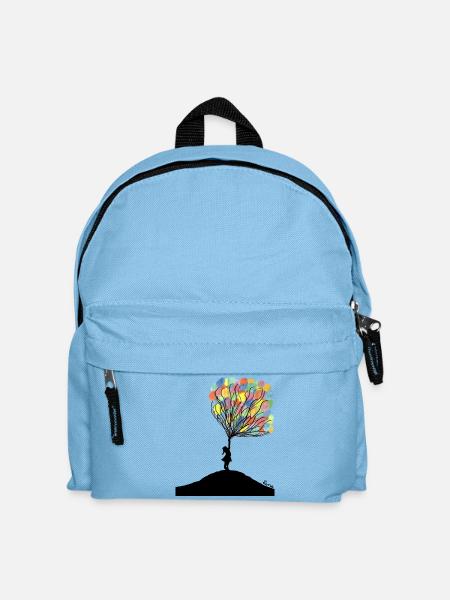 Luftballons, Ballons by Le&Je - Kinder Rucksack - Hellblau