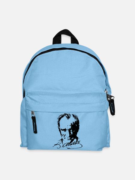 Mustafa Kemal Atatürk - Kinder Rucksack - Hellblau