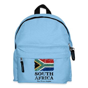 South Africa Flag - Vintage Look - Kinder Rucksack - Hellblau - Vorne