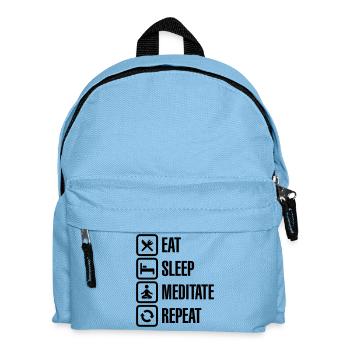 Eat - sleep - meditate - repeat - Kids' Backpack - light blue - Front