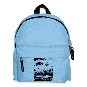Angelus Fantasy Black Art Design - Kinder Rucksack - Hellblau - Vorne