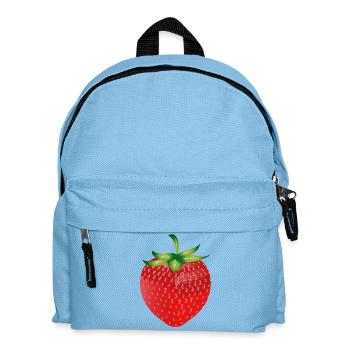 bright red fresh strawberry - Kids' Backpack - light blue - Front