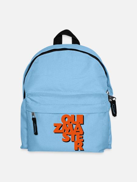 quizmaster coolest text logo copy - Kids' Backpack - light blue