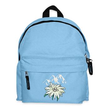 Mountains mountains peaks Edelweiß Blume Tirol - Kids' Backpack - light blue - Front