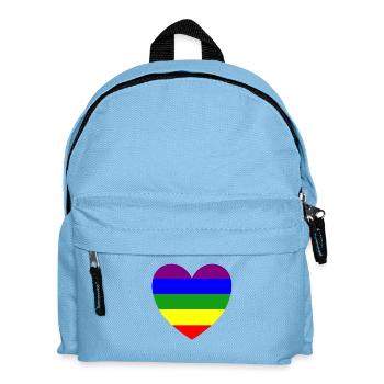 Masque coeur arc-en-ciel - Sac à dos Enfant - bleu clair - Devant