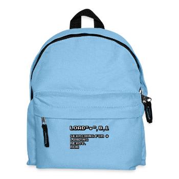 Retro Computing and 8-Bit Nostalgia - Kids' Backpack - light blue - Front