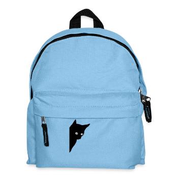 Chat noir aux yeux brillants - Sac à dos Enfant - bleu clair - Devant